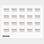 Sticker Carré Café L'algorithme ultime Drôle de programmeur (Feuille)