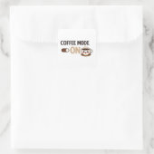 Sticker Carré Café Mode Activé Typographie Minimale (Sac)