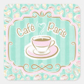 Sticker Carré Café Paris (Devant)