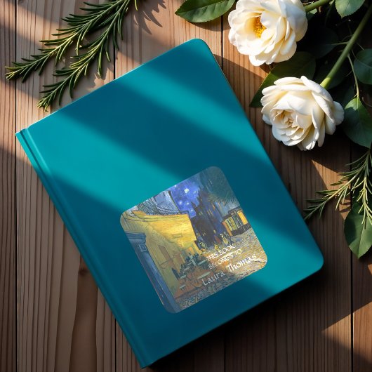 Sticker Carré Café Terrasse par Vincent Van Gogh