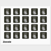 Sticker Carré Caféine et suspense (Feuille)