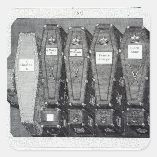 Sticker Carré Cafés royaux à l'abbaye de Westminster (Devant)