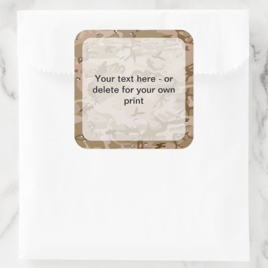 Sticker Carré Cailloux du désert, Militaire, Armée (Sac)