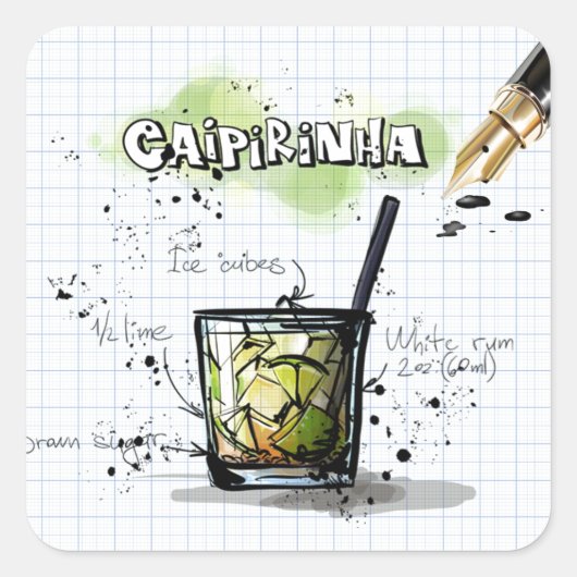 Sticker Carré Caipirinha (Devant)