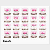 Sticker Carré Cake Pops Cupcake Boulangerie Coffret Cachets (Feuille)