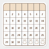 Sticker Carré Calendario mensual gratuito Calcomanía (Devant)