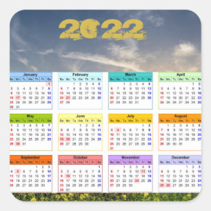 Sticker Carré Calendrier 2022  
