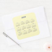Sticker Carré Calendrier 2026 de douze mois (Enveloppe)