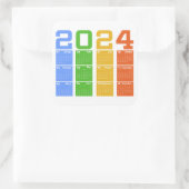 Sticker Carré Calendrier coloré 2024 (Sac)