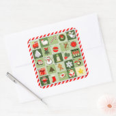 Sticker Carré Calendrier miniature de l'avent (Enveloppe)