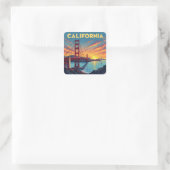 Sticker Carré California Keepsake | The Golden Gate Bridge (Sac)