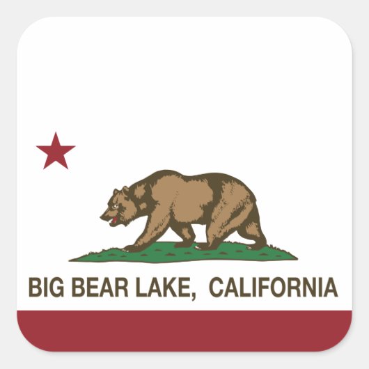 Sticker Carré Californie - Big Bear Lake (Devant)