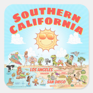 Sticker Carré Californie du Sud