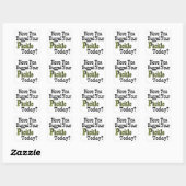 Sticker Carré Câlin de Pickle (Feuille)
