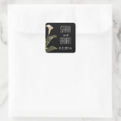 Sticker Carré Calla Lily Mariage Floral moderne (Sac)