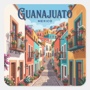 Sticker Carré Callejón del Beso Guanajuato Mexique