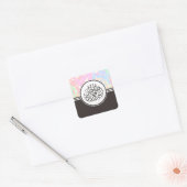 Sticker Carré calligraphie arabe de Bismillah islamique (Enveloppe)