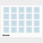 Sticker Carré Calligraphie Bleue Gracieuse (Feuille)