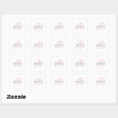 Sticker Carré Calligraphie classique tendance monogramme (Feuille)