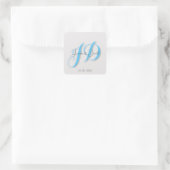 Sticker Carré Calligraphie classique tendance monogramme (Sac)
