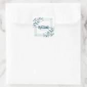 Sticker Carré Calligraphie florale moderne islamique Ramadan Kar (Sac)