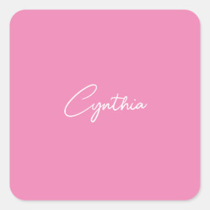 Sticker Carré Calligraphie minimaliste moderne en plaine Ajouter