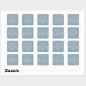 Sticker Carré Calligraphie minimaliste pour l'équipe de mariée (Feuille)