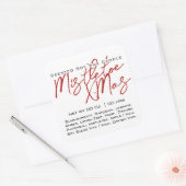 Sticker Carré Calligraphie moderne lettrant bougie noire blanche (Enveloppe)