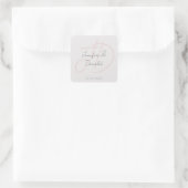 Sticker Carré Calligraphie tendance monogramme de script classiq (Sac)