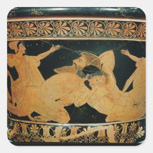 Sticker Carré Calyx-krater rouge grenier 2 (Devant)