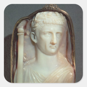 Sticker Carré Camée d'agate soutenant le portrait de Claudius