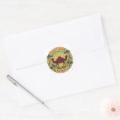 Sticker Carré Camel Milk Delights-Tropical Camel Palm Pineapple (Enveloppe)