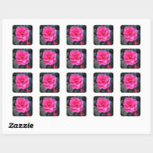 Sticker Carré Camellia rose (Feuille)