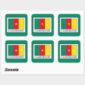 Sticker Carré Cameroun (Feuille)