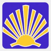 Sticker Carré Camino de Santiago Le chemin de saint Jacques 0254 (Devant)