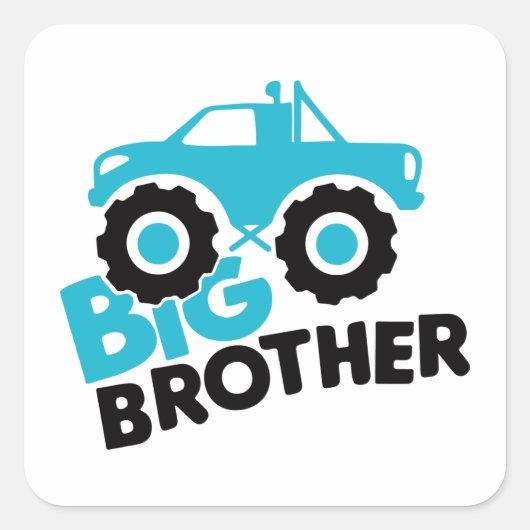 Sticker Carré Camion Big Brother Monster (Devant)