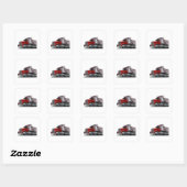 Sticker Carré Camion de dessin (Feuille)