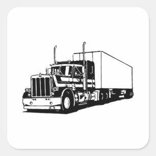 Sticker Carré Camion et fourgonnette sèche