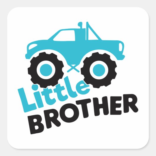 Sticker Carré Camion Little Brother Monster (Devant)