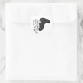 Sticker Carré Camion Silhouette à la main (Sac)