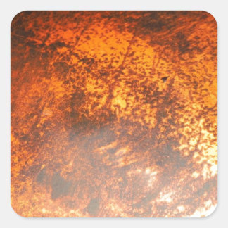 Sticker Carré Camion vintage Junk rouge et orange