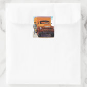 Sticker Carré camionneur camionneur camionneur (Sac)