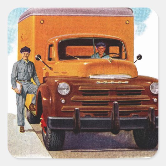Sticker Carré camionneur camionneur camionneur (Devant)