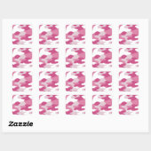 Sticker Carré Camo rose (Feuille)