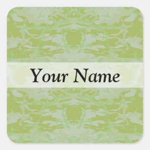 Sticker Carré Camo vert