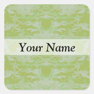 Sticker Carré Camo vert