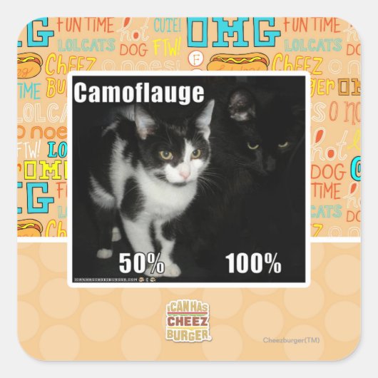 Sticker Carré Camouflage (Devant)