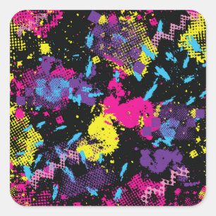 Sticker Carré Camouflage classique : Motif Vintage sans couture