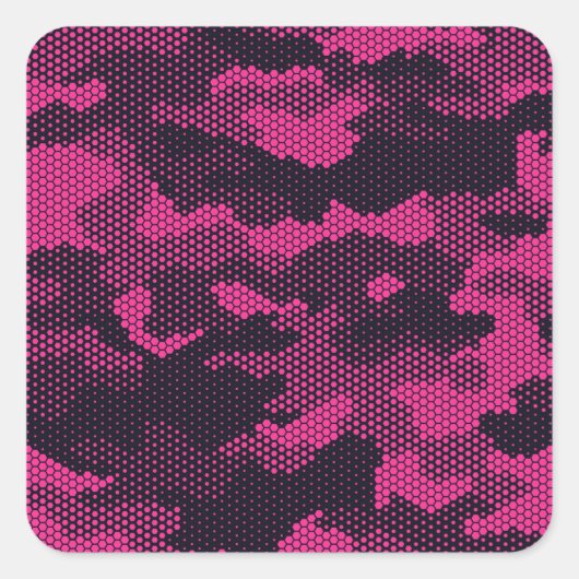 Sticker Carré Camouflage hexagonal, texture militaire arrière - (Devant)