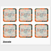 Sticker Carré Camouflage orange et vert, Militaire, Armée (Feuille)